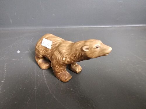 Sylvac Bear Circa 1930 & Carved Japanese Wooden Bear