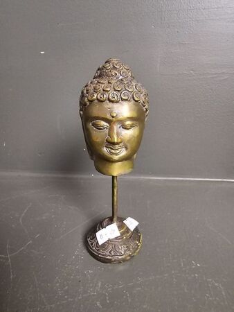 19th Century Bronze Buddha Head