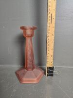 Pink Depression Glass Candlestick - 2