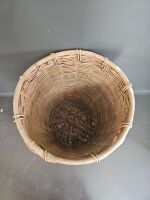 Large Cane Washing Basket with Lid - 2