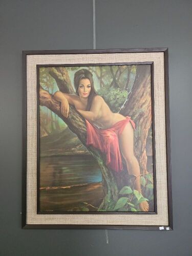 Woodland Goddess circa 1974 Framed & Mounted