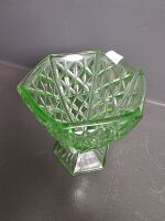 3 Pieces of Green Depression Glass - 2