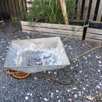 Vintage Galvanised Wheelbarrow