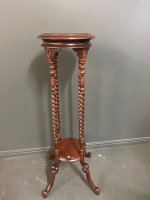 Mahogany Barley Twist Stand - 2