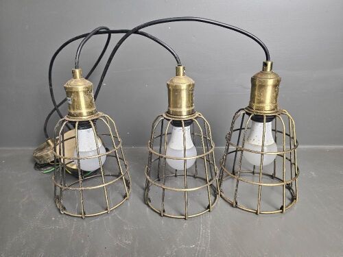 3 Brilliant Lighting Faraday Bronze Cafe Pendant Lights