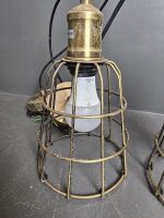 3 Brilliant Lighting Faraday Bronze Cafe Pendant Lights - 2