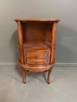 Oval Wooden Cabinet with two drawers - 2