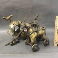 Antique Bronze Horse & Carriage - As Is - 2