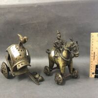 Antique Bronze Horse & Carriage - As Is - 3