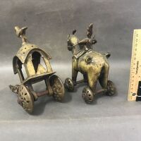 Antique Bronze Horse & Carriage - As Is - 4