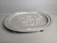 Large Pewter Warming Dish English