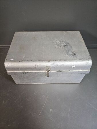 Medium Sized Metal Trunk