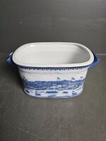 Blue & White Ceramic Cooler