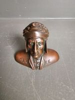 Small 19th Century Dante Alighieri Cast Bronze Bust - 2