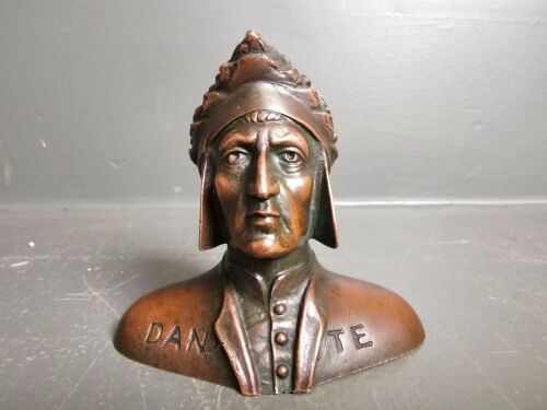 Small 19th Century Dante Alighieri Cast Bronze Bust