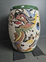 Asian Porcelain Drum Stool - 2