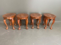 Four Asian Style Foot Stools