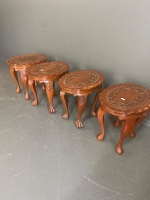 Four Asian Style Foot Stools - 3