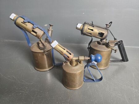 3 Vintage Blow Torches