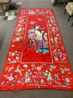 Large Chinese Silk Embroidered Panel