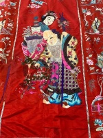 Large Chinese Silk Embroidered Panel - 2