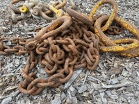 10m Heavy Duty Chain and Hooks (15mm links) + 32 and 35mm 7 D-Links - 3