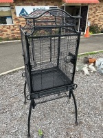 Metal Birdcage on Stand and Casters - 2