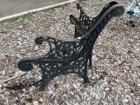 Pair of Heavy Cast Iron Bench Ends - 3