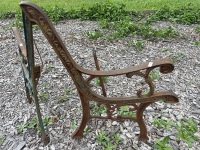 Pair of Heavy Cast Iron Bench Ends - 3