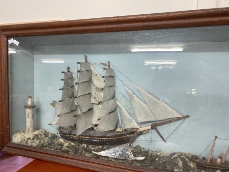 Large Victorian Ship Diorama