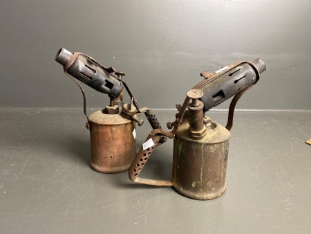 2 Vintage Companion Brand Brass Blow Torches