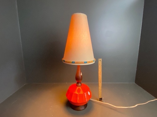 MCM Orange Lamp with Oriental Shade