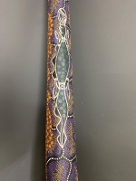 Large Black Decorated Didgeridoo - 2