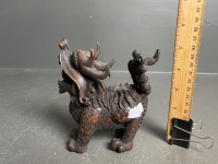 Chinese Bronze Look Foo Dog - 2