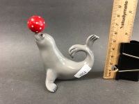 Villery & Boch Seal with Ball Figurine