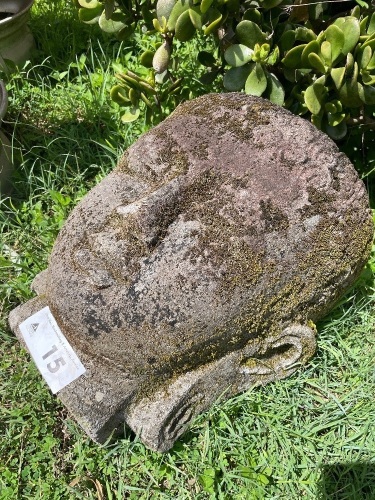 Large concrete Buddha head 