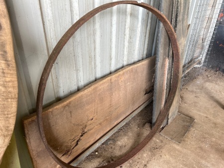 Large iron wheel rim