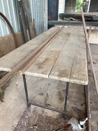 Steel and timber bench