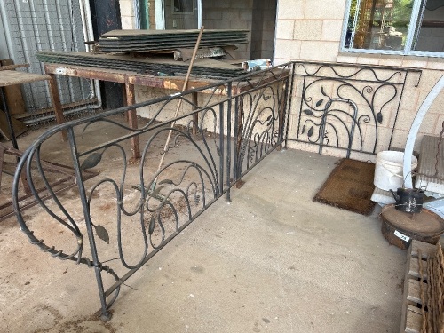 Hand-forged corner balustrade.