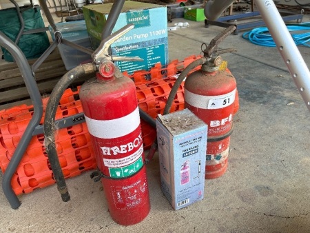 3 fire extinguishers