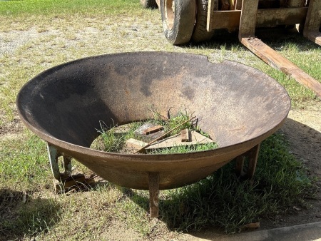 Firepit from heavy duty crusher cone