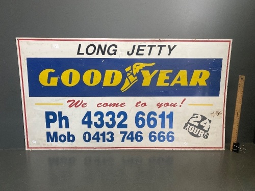 Goodyear Long Jetty Metal Sign