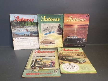 5 x Autocar Magazines 1952