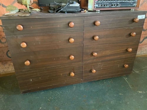 Solid timber chest of 8 drawers