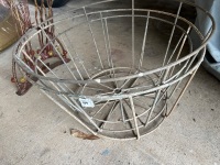 3 steel baskets