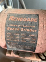 Renegade 8in bench grinder mounted on drawer bench - 2