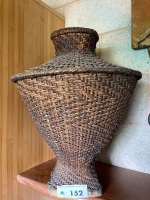 Hand made cane vase approximately 500mm tall