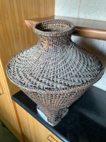 Hand made cane vase approximately 500mm tall - 2