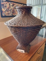 Hand made cane vase approximately 500mm tall - 3