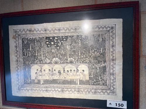 Andres Flores signed Last supper art 